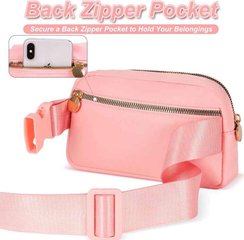 Uygafly Graduation Gifts for Teens Kids Daughter Sister Her - Birthday Gifts for 3 4 5 6 7 8 9 10 11 12 13 Year Old Girls,Fanny Pack Crossbody Bag Belt Bag Cute Trendy Stuff | Peach,Initial A - Image 3